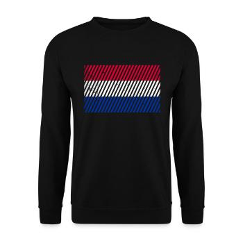 Netherlands flag - Unisex Sweatshirt - black - Front - Alina (178cm) & Michal (187cm)