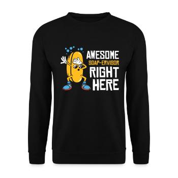 Soap Making Saponification Soaping Soap Maker - Unisex Sweatshirt - black - Front - Alina (178cm) & Michal (187cm)