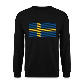 Swedish flag - Unisex Sweatshirt - black - Front - Alina (178cm) & Michal (187cm)