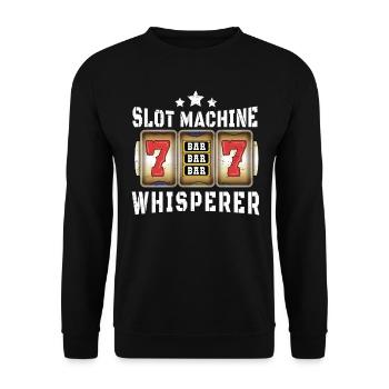 Kasino Glücksspiel Spielautomat Kartenspiel - Unisex Pullover - Schwarz - Vorne - Alina (178cm) & Michal (187cm)