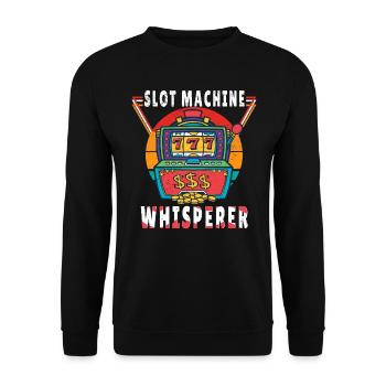 Casino Gambling Slot Machine à sous Jeu de cartes - Sweat-shirt Unisexe - noir - Devant - Alina (178cm) & Michal (187cm)