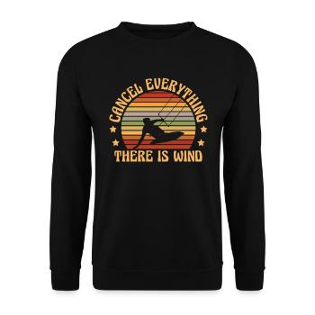 Annuler tout ce qu’il y a de wind-kitesurf - Sweat-shirt Unisexe - noir - Devant - Alina (178cm) & Michal (187cm)