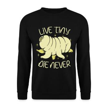 Live Tiny The Never Science Lover Tardigrades - Sweat-shirt Unisexe - noir - Devant - Alina (178cm) & Michal (187cm)