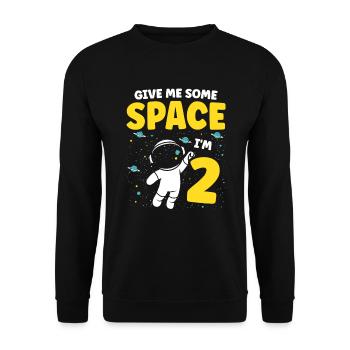 Gib Mir Etwas Platz, Ich Bin 2 Astronauten Alles - Unisex Pullover - Schwarz - Vorne - Alina (178cm) & Michal (187cm)