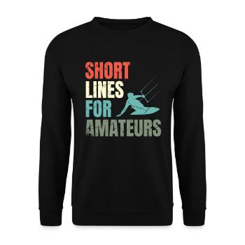 Short lines for amateurs Kitesurfing Kitesurfing - Unisex Sweatshirt - black - Front - Alina (178cm) & Michal (187cm)