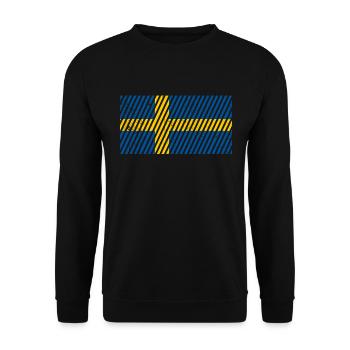 Swedish flag - Unisex Sweatshirt - black - Front - Alina (178cm) & Michal (187cm)