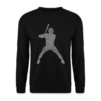 Baseball - Unisex Sweatshirt - black - Front - Alina (178cm) & Michal (187cm)