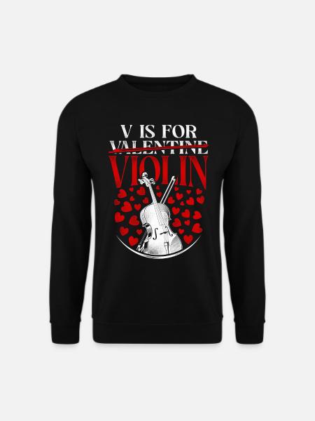 Violoniste violoniste Saint-Valentin - Sweat-shirt Unisexe - noir