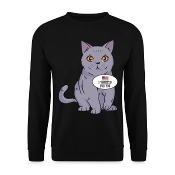 Je vis le rêve de miauler - Jour de l’indépendance - Sweat-shirt Unisexe - noir - Devant - Alina (178cm) & Michal (187cm)