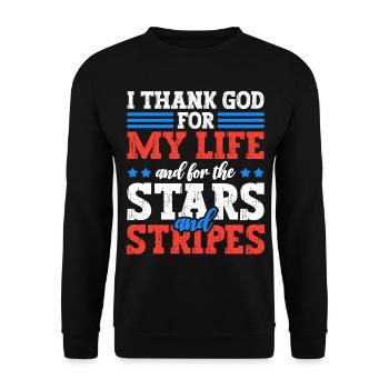 Je remercie Dieu pour ma vie et pour les étoiles - Sweat-shirt Unisexe - noir - Devant - Alina (178cm) & Michal (187cm)