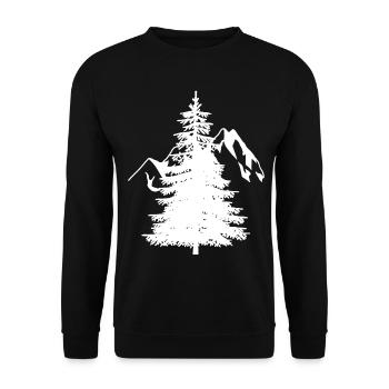 Sapin Épicéa Conifères Montagnes naturelles Alpes de montagne - Sweat-shirt Unisexe - noir - Devant - Alina (178cm) & Michal (187cm)
