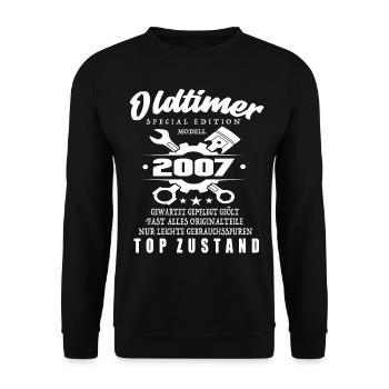 Oldtimer Special Edition Modell 2007 - Unisex Pullover - Schwarz - Vorne - Alina (178cm) & Michal (187cm)