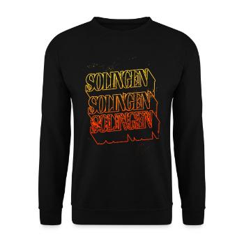 Solingen Germany City Skyline Home Font - Unisex Sweatshirt - black - Front - Alina (178cm) & Michal (187cm)