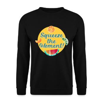 Fruchtig Weihnachten Urlaub Gesund Winter Saison - Unisex Pullover - Schwarz - Vorne - Alina (178cm) & Michal (187cm)