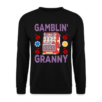 Casino Gambling Slot Machine à sous Jeu de cartes - Sweat-shirt Unisexe - noir - Devant - Alina (178cm) & Michal (187cm)