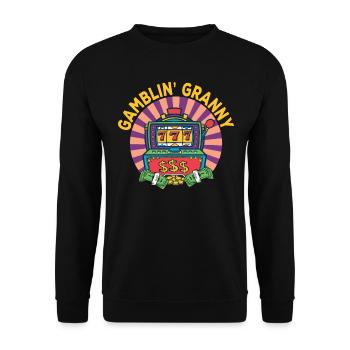 Casino Gambling Slot Machine à sous Jeu de cartes - Sweat-shirt Unisexe - noir - Devant - Alina (178cm) & Michal (187cm)