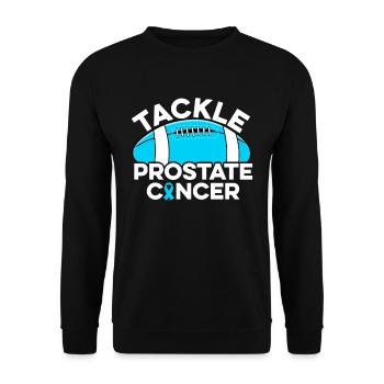 Prostatakrebs bekämpfen Fußball Prostatakrebs - Unisex Pullover - Schwarz - Vorne - Alina (178cm) & Michal (187cm)