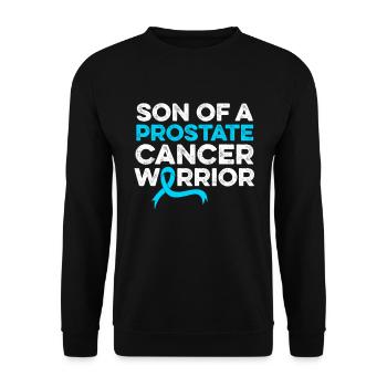 Son Of a Prostate Cancer Warrior Family Prostate - Unisex Sweatshirt - black - Front - Alina (178cm) & Michal (187cm)
