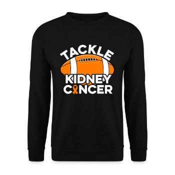 S’attaquer au cancer du rein Ruban orange Cancer du rein - Sweat-shirt Unisexe - noir - Devant - Alina (178cm) & Michal (187cm)