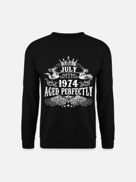 1974 | July 1974 birthday Aged Perfectly - Sweat-shirt Unisexe - noir