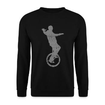 Einrad - Unisex Pullover - Schwarz - Vorne - Alina (178cm) & Michal (187cm)