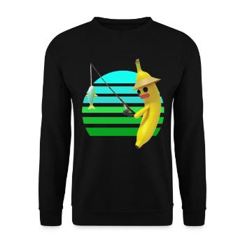 Poisson pêcheur à la banane - Sweat-shirt Unisexe - noir - Devant - Alina (178cm) & Michal (187cm)