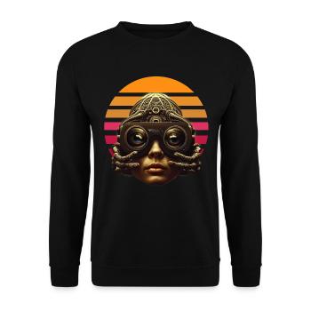 Virtuelle Realität Headset Zukunft - Unisex Pullover - Schwarz - Vorne - Alina (178cm) & Michal (187cm)