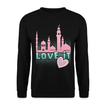 Islamic faith, mosque slogan, Ramadan - Unisex Sweatshirt - black - Front - Alina (178cm) & Michal (187cm)