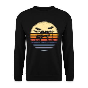 Musicien de batterie - Sweat-shirt Unisexe - noir - Devant - Alina (178cm) & Michal (187cm)