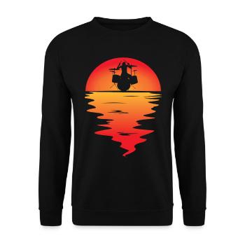 Musicien de batterie - Sweat-shirt Unisexe - noir - Devant - Alina (178cm) & Michal (187cm)