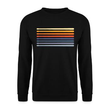 Musicien de batterie - Sweat-shirt Unisexe - noir - Devant - Alina (178cm) & Michal (187cm)
