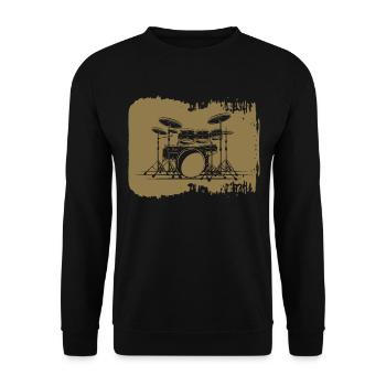 Musicien de batterie - Sweat-shirt Unisexe - noir - Devant - Alina (178cm) & Michal (187cm)