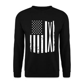 Musicien de batterie - Sweat-shirt Unisexe - noir - Devant - Alina (178cm) & Michal (187cm)