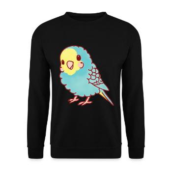 Kawaii budgerigar - Unisex Sweatshirt - black - Front - Alina (178cm) & Michal (187cm)