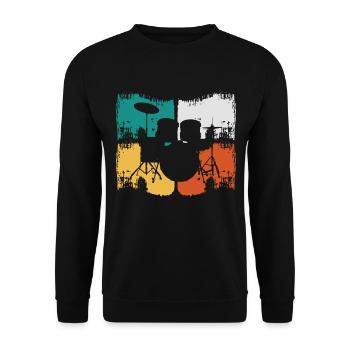 Musicien de batterie - Sweat-shirt Unisexe - noir - Devant - Alina (178cm) & Michal (187cm)