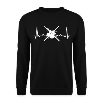 Musicien de batterie - Sweat-shirt Unisexe - noir - Devant - Alina (178cm) & Michal (187cm)