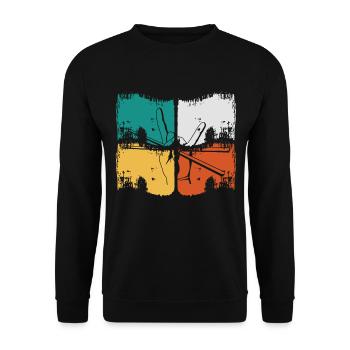 Musicien de batterie - Sweat-shirt Unisexe - noir - Devant - Alina (178cm) & Michal (187cm)