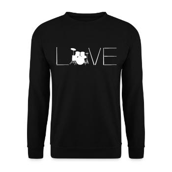 Musicien de batterie - Sweat-shirt Unisexe - noir - Devant - Alina (178cm) & Michal (187cm)