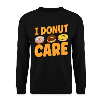 I Donut Care Drôle Donut Lover - Sweat-shirt Unisexe - noir - Devant - Alina (178cm) & Michal (187cm)