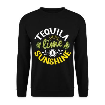 Tequila Lime and Sunshine Alcohol Tequila - Unisex Sweatshirt - black - Front - Alina (178cm) & Michal (187cm)