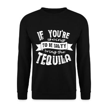 Tequila lover Mexican alcoholic - Unisex Sweatshirt - black - Front - Alina (178cm) & Michal (187cm)
