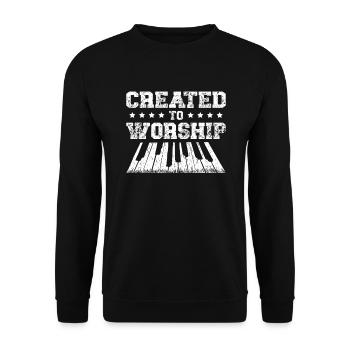 Créé pour aider les croyants chrétiens de la - Sweat-shirt Unisexe - noir - Devant - Alina (178cm) & Michal (187cm)