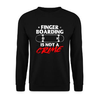 Le fingerboard n’est pas un criminel - Sweat-shirt Unisexe - noir - Devant - Alina (178cm) & Michal (187cm)