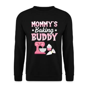 Funny Kawaii Style Kids Baking Design - Unisex Sweatshirt - black - Front - Alina (178cm) & Michal (187cm)