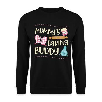 Funny Kawaii Style Kids Baking Design - Unisex Sweatshirt - black - Front - Alina (178cm) & Michal (187cm)