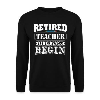 «Unsuccessful à la retraite laisse la récréation - Sweat-shirt Unisexe - noir - Devant - Alina (178cm) & Michal (187cm)