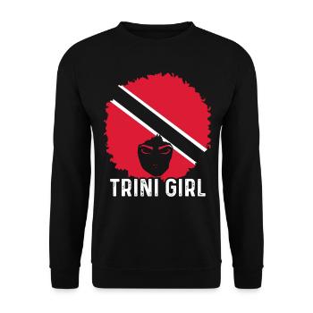 Fille de Trinité-et-Tobago - Sweat-shirt Unisexe - noir - Devant - Alina (178cm) & Michal (187cm)