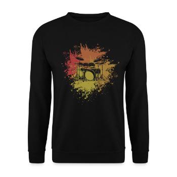 Musicien de batterie - Sweat-shirt Unisexe - noir - Devant - Alina (178cm) & Michal (187cm)