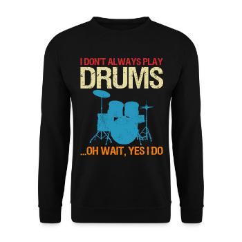 Musicien de batterie - Sweat-shirt Unisexe - noir - Devant - Alina (178cm) & Michal (187cm)