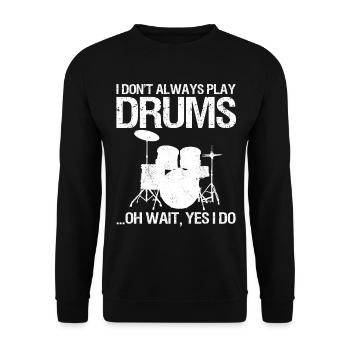 Musicien de batterie - Sweat-shirt Unisexe - noir - Devant - Alina (178cm) & Michal (187cm)